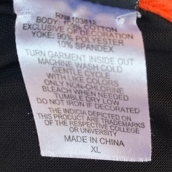 Oklahoma State University Women’s Tee Shirt,‎ XL, bright orange with mesh upper. - Picture 6 of 12